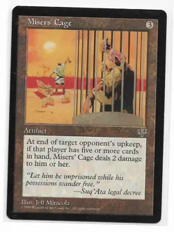 Magic the Gathering ~ MTG ~ 1x Misers' Cage ~ MIRAGE ~ M/NM - Image 1