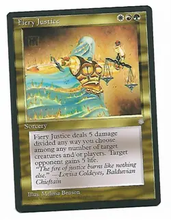 Magic the Gathering ~ MTG ~ 1x Fiery Justice ~ ICE AGE ~ M/NM - Image 1