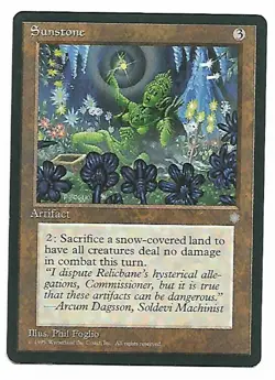 Magic the Gathering ~ MTG ~ 1x Sunstone ~ ICE AGE ~ M/NM - Image 1