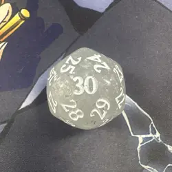 SILVER D30 DIE - Magic 30th Anniversary Countdown Kit 30 Sided Die Secret Lair - Image 1