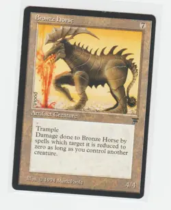 Magic the Gathering ~ MTG ~ 1x Bronze Horse ~ LEGENDS ~ LP - Image 1