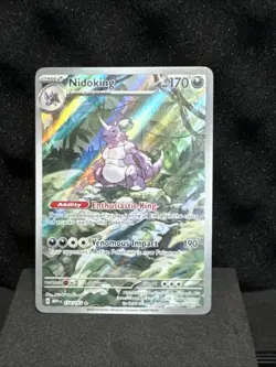 Pokemon TCG Nidoking Scarlet and Violet 151 Illustration Rare Card 174/165 NM - Image 1