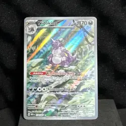 Pokemon TCG Nidoking Scarlet and Violet 151 Illustration Rare Card 174/165 NM - Image 3