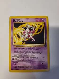 1999 Pokemon Mr. Mime 22/64 Jungle Unlimited Non Holo Rare TCG WOTC LP VTG - Image 1
