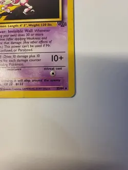 1999 Pokemon Mr. Mime 22/64 Jungle Unlimited Non Holo Rare TCG WOTC LP VTG - Image 3