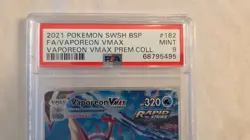 2021 POKEMON SWSH BLACK STAR PROMO VAPOREON VMAX PREMIUM COLLECTION (PSA MINT 9) - Image 2