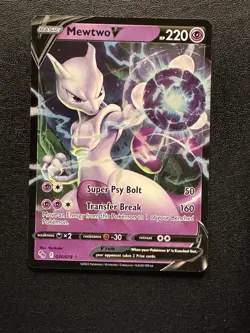 Mewtwo V 30/78 Pokemon GO Holo Rare V NM - Image 1