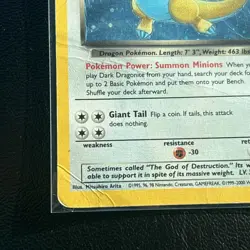 Pokemon TCG Team Rocket Set Dark Dragonite 5/82 Rare Holo check for condition - Image 5