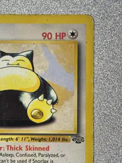 Snorlax - RARE Ink Misprint Error, Unlimited, Jungle, 27/64 (Pokemon TCG, 1999) - Image 4