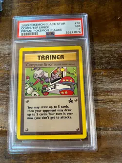 POKEMON 2000 League Black Star Promo COMPUTER ERROR #16 PSA 7 RARE - Image 1