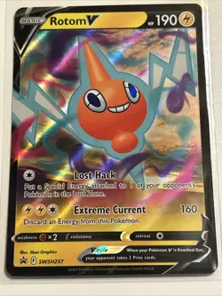 ROTOM V SWSH257 SWORD & SHIELD Black Star PROMO POKEMON (ULTRA, NM) - Image 1