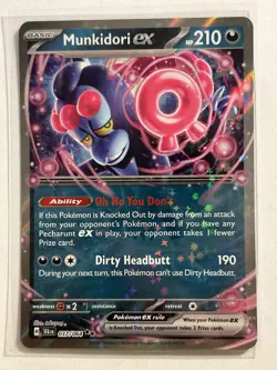 Pokemon Munkidori ex 037/064 Shrouded Fable Scarlet & Violet Double Rare - Image 1