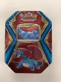 Pokemon TCG 2019 Salamence Tin with 3 Booster Packs - New & Factory Sealed 820650809859 - Image 1