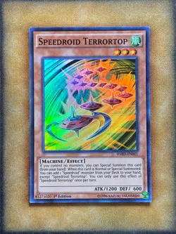 Yugioh Speedroid Terrortop HSRD-EN001 Super Rare 1st Ed LP - Image 1