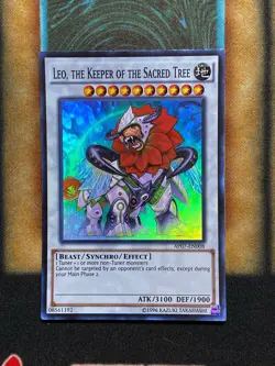 Yugioh Leo, The Keeper Of The Sacred Tree AP07-EN008 Super Rare NM - Image 1