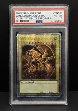 YuGiOh EGYPTIAN GOD FULL SET - OBELISK SLIFER RA LC01 PSA 8 (ATTRIBUTE ERROR) - Image 2