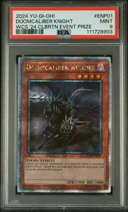 2024 Yu-Gi-Oh! Doomcaliber Knight 2024-ENP01 Quarter Century Rare PSA 9 - Image 1