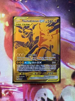 Pikachu & Zekrom GX SM248 Holo Black Star Promo Card Sun & Moon NM - Image 1