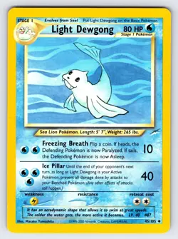 Light Dewgong 45/105 2002 Neo Destiny Pokemon Card TCG WOTC Vintage Uncommon VLP - Image 1