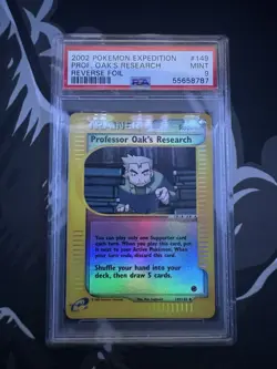 PSA 9 MINT Professor Oak’s Research 149/165 Expedition Base Set Pokemon Card - Image 1
