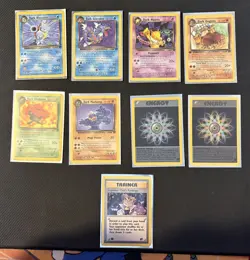 Pokemon Vintage WOTC Lot Of 9 Rare Team Rocket Unlimited Cards LP/ MP - Image 1
