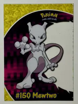 Mewtwo #150 (LP) Clear Case PC5 Topps TV Animation 2000 Pokemon Card - Image 1