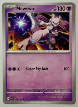 Mewtwo 059/142 (NM) Regular Scarlet & Violet: Stellar Crown 2024 Pokemon Card - Image 1