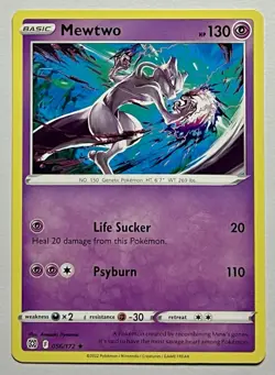 Mewtwo 056/172 (NM) Non Holo Sword & Shield: Brilliant Stars 2022 Pokemon Card - Image 1