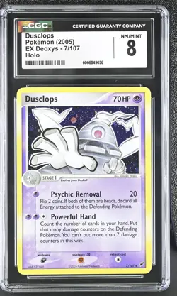 CGC 8 Dusclops 2005 EX Deoxys 7/107 Holo Pokemon Card - Image 1