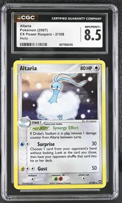 CGC 8.5 Altaria 2007 EX Power Keepers 2/108 Holo Pokemon Card - Image 1