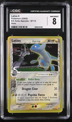 CGC 8 Latios δ 2005 EX Delta Species 9/113 Holo Pokemon Card - Image 1