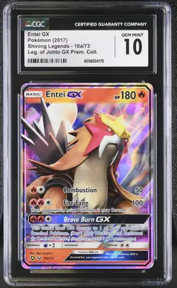 CGC 10 Entei GX Shining Legends 10a/73 GEM MINT Pokemon Card - Image 1