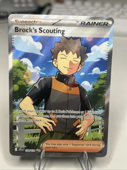 Brock's Scouting Full Art Holo Ultra Rare Card 179/159 Sv09: Journey Together - Image 1