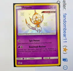 Poipole SHINY HOLO RARE card SV19/SV94 Sun & Moon Hidden Fates 2019 Pokemon TCG - Image 1