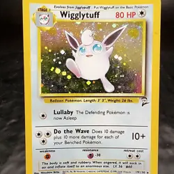 Wigglytuff Holo Rare 19/130 Base Set 2 Pokemon Card WoTC 2000 LP Vintage ⭐ - Image 1