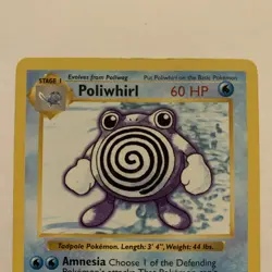 POKEMON CARD BASE SET 1999 - POLIWHIRL 38/102 (NON-HOLO) - SHADOWLESS - Image 2