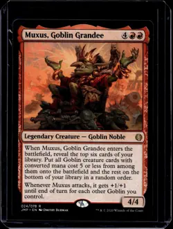 Muxus, Goblin Grandee Jumpstart NM Red Rare MAGIC THE GATHERING CARD - Image 1
