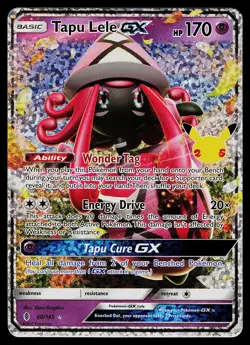 Pokemon Card - Tapu Lele GX Celebrations Classic Collection 60/145 Holo - Image 1