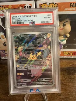 Pokemon Pikachu TCG Card 173/165 SV Scarlet & Violet 151 PSA Nm-mt 8 - Image 1