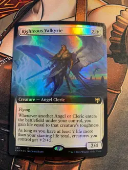 Righteous Valkyrie Extended Art Foil Magic The Gathering MTG Kaldheim X1 Card NM - Image 4
