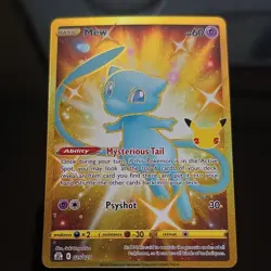 Pokemon Mew 025/025 Celebrations Classic Collection Secret Rare Foil TCG Card - Image 1
