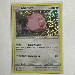 Chansey 10/12 2018 McDonalds Promo Confetti Holo Pokemon Card LP/MP - Image 1
