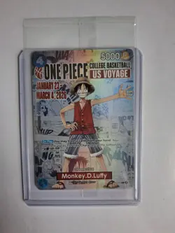 One Piece College Basketball US Voyage Monkey D. Luffy Card ~ IN HAND ~ UNOPENED - Image 1