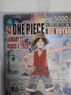 One Piece College Basketball US Voyage Monkey D. Luffy Card ~ IN HAND ~ UNOPENED - Image 3