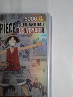 One Piece College Basketball US Voyage Monkey D. Luffy Card ~ IN HAND ~ UNOPENED - Image 4