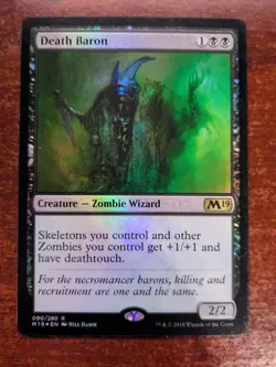 1x FOIL Death Baron (M19) MTG NM - Image 1
