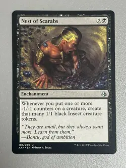 Nest of Scarabs - Amonkhet - MTG AKH 101 U NM -1/-1 Counters EDH Magic - Image 1