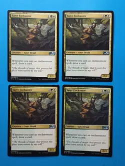 MTG 4x Satyr Enchanter x4 NM Core Set 2019 M19 Magic Playset - Image 1