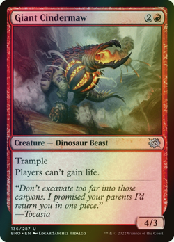 MTG Giant Cindermaw Foil ** The Brothers' War ** English (NM) - Image 1