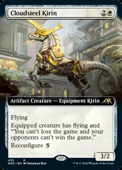 Cloudsteel Kirin Extended Foil Kamigawa: Neon Dynasty MTG NM - Image 1